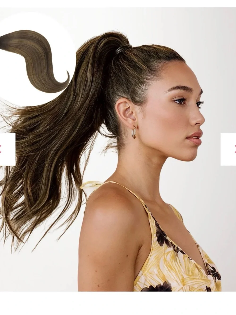 Goo Goo Long High Ponytail Clip-In Extension - Dark Brown 18 inch